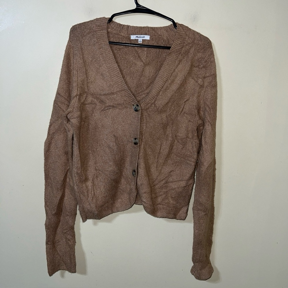 Madewell Tan Knit Cardigan Small Camel